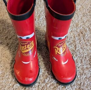 Disney Cars Kids Boys Lightening McQueen Character Printed Waterproof Easy-On Ru